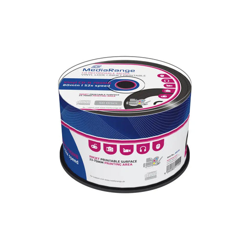 MediaRange CD-R Vinil + PRINT 700Mb. 50 броя в шпиндел