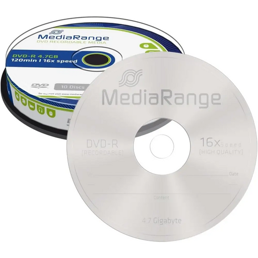 MediaRange DVD-R 4,7 GB|120 минути 16x скорост 10 броя