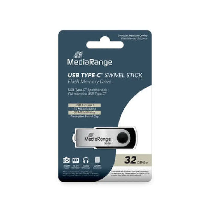 MediaRange USB Type-C® 3.2 Gen 1 флаш памет въртящ