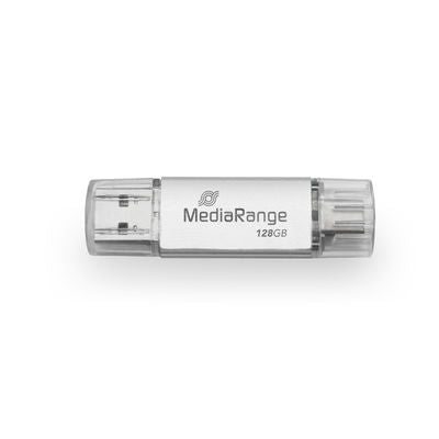 MediaRange USB 3.2 Gen 1 Combo флаш памет с Type-C®, сребриста, 128GB