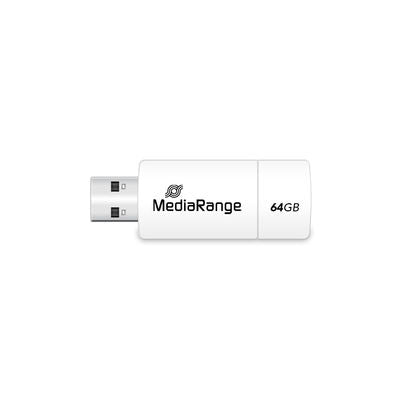 MediaRange USB флаш памет 64Gb светло синьо/бяло