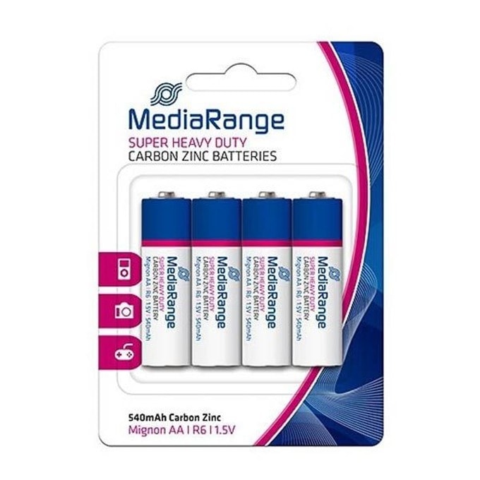 MediaRange Батерии AA|R6|1.5V, 4бр