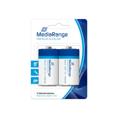 MediaRange Батерии Premium Alkaline, Mono D|LR20|1.5V, 2бр.