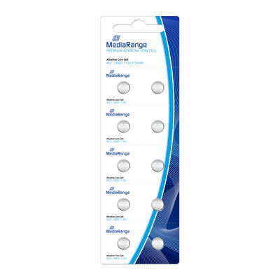 MediaRange Батерии Premium Alkaline Coin Cells, AG1|LR621|1.5V, 10бр.