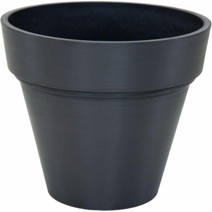 Саксия Mega Collections Ecostone Planter Черен noir Пластмаса Рециклиран 43 x 43 x 74 cm 41 x 35 cm