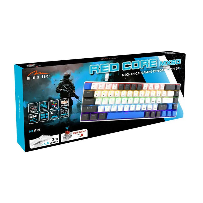 Механична клавиатура 60% RED CORE MX60 MT1259