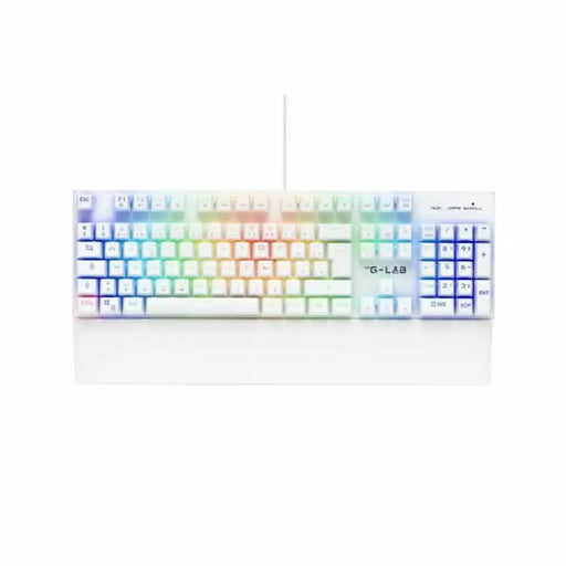 Механична клавиатура The G-Lab KEYZ RUBIDIUM Бял Azerty