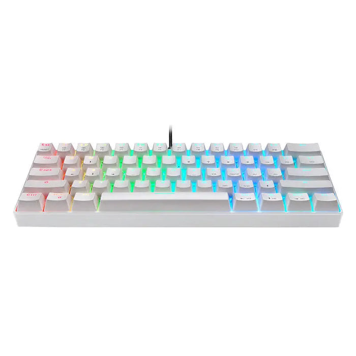 Механична гейминг клавиатура Motospeed CK61 RGB бяла