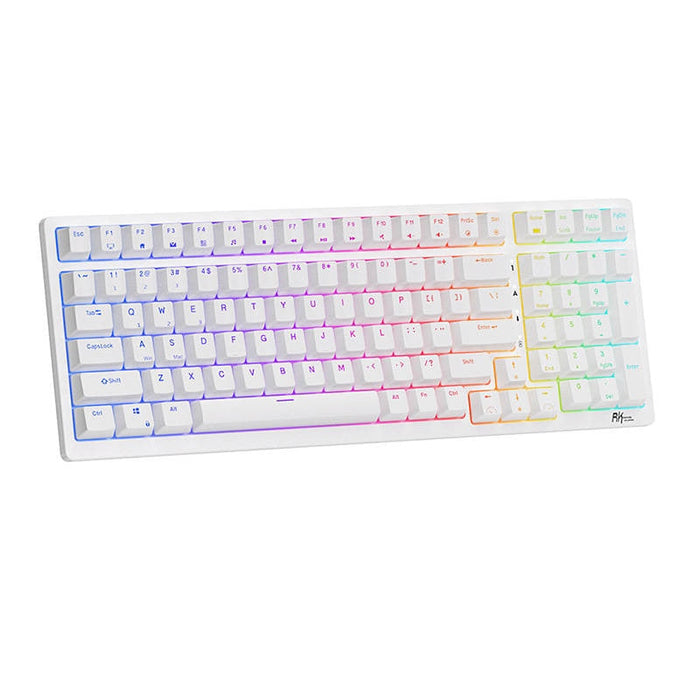 Механична клавиатура Royal Kludge RK98 RGB Brown switch бяла