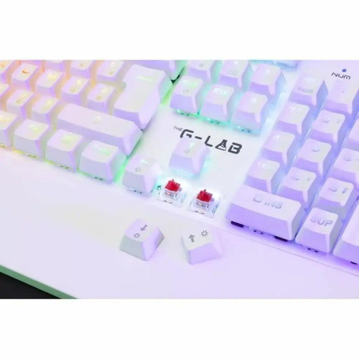 Механична клавиатура The G-Lab KEYZ RUBIDIUM Бял Azerty