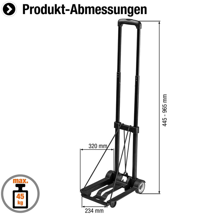 Количка Meister DIABLO PL 8985730 Черен