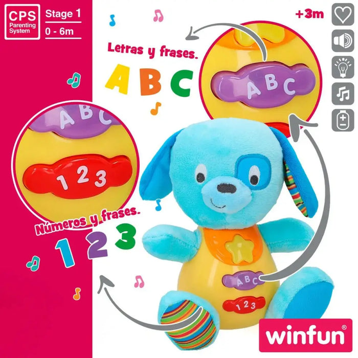 Мека играчка със звук Winfun Куче 15,5 x 16,5 x 11,5 cm (6