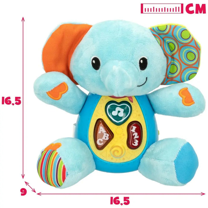 Мека играчка със звук Winfun Слон 17 x 17,5 x 10 cm (6 броя)