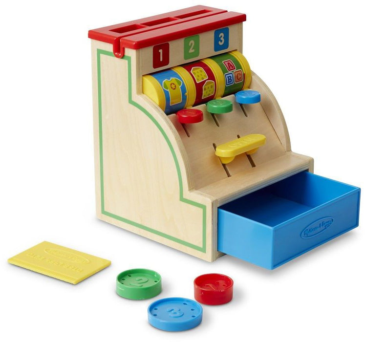 Дървена играчка Melissa & Doug - Детски касов апарат