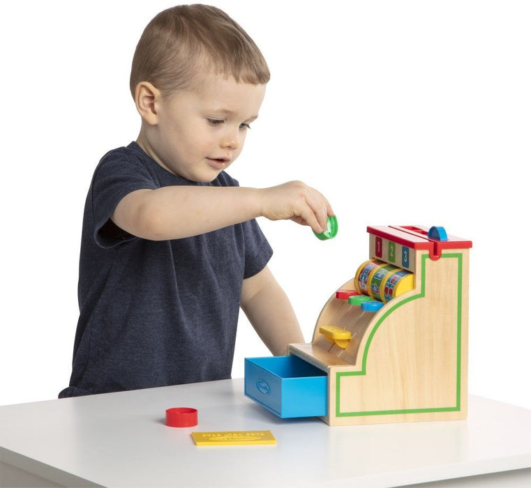 Дървена играчка Melissa & Doug - Детски касов апарат