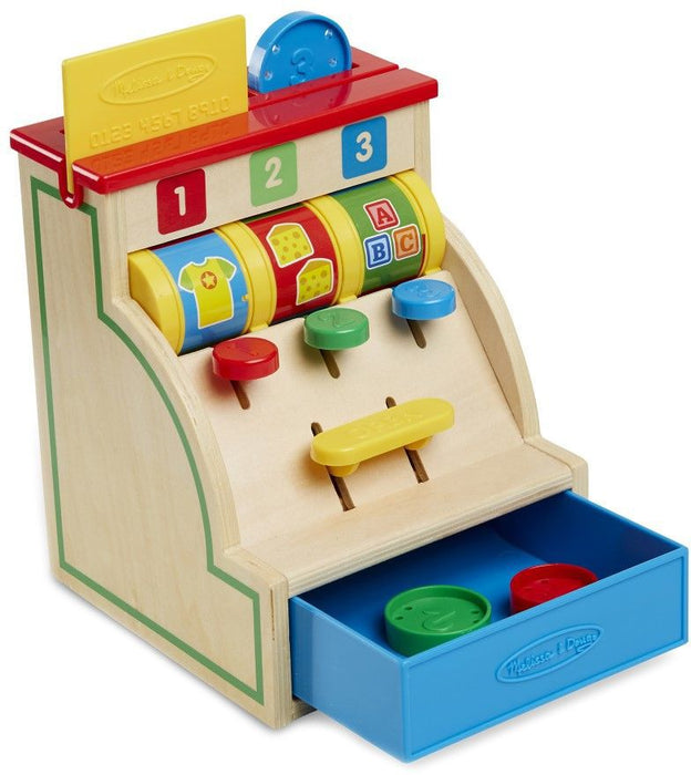Дървена играчка Melissa & Doug - Детски касов апарат