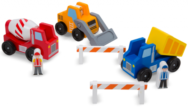 Игрален комплект Melissa & Doug - Дървени превозни средства