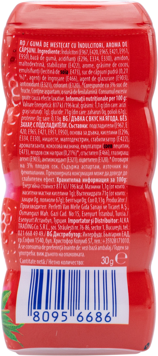 Дъвки без захар Strawberry Pure Fresh, 30 g