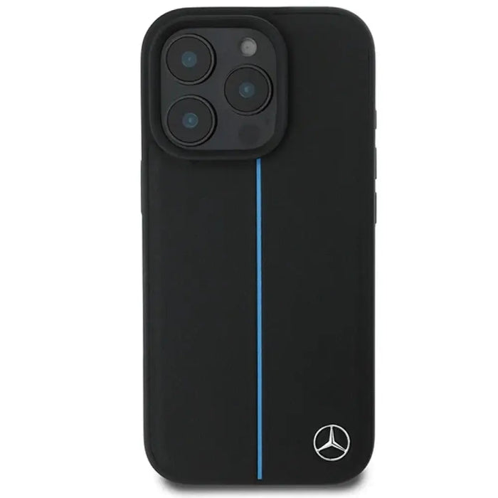 Mercedes MB Blue Line Leather MagSafe Case за iPhone 16 Pro