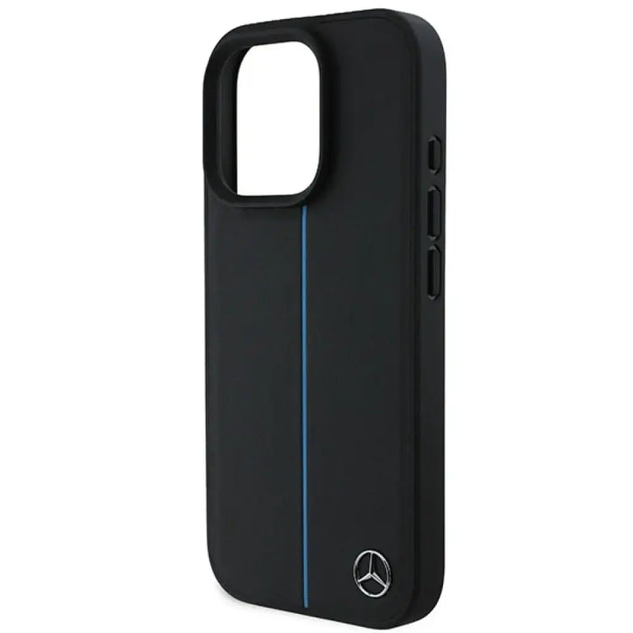 Mercedes MB Blue Line Leather MagSafe Case за iPhone 16 Pro