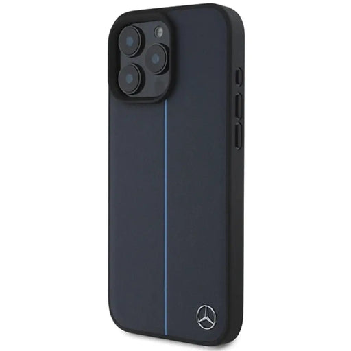 Mercedes MB Blue Line Leather MagSafe Case за iPhone 16 Pro