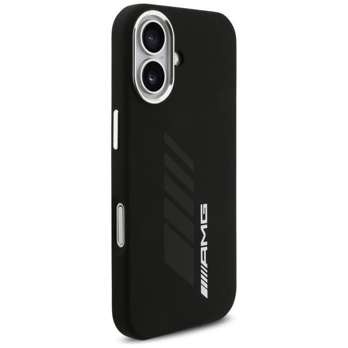 Силиконов калъф AMG Oversize Rhombs MagSafe за iPhone 17 - черен