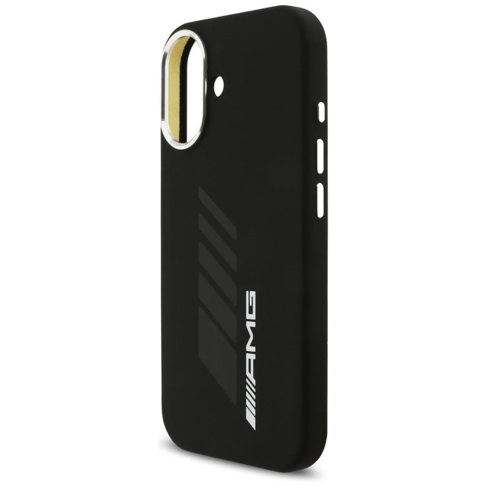 Силиконов калъф AMG Oversize Rhombs MagSafe за iPhone 17 - черен