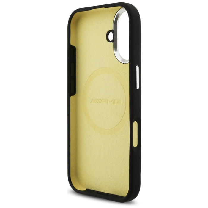 Силиконов калъф AMG Oversize Rhombs MagSafe за iPhone 17 - черен