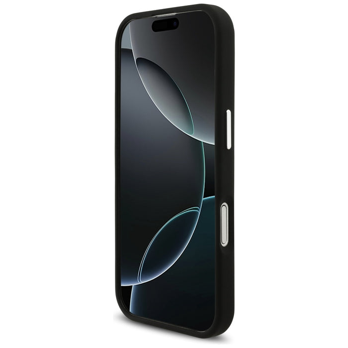 Силиконов калъф AMG Oversize Rhombs MagSafe за iPhone 17 - черен