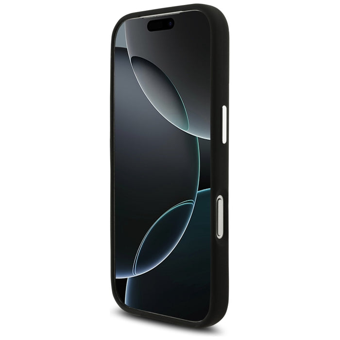 Силиконов калъф AMG Oversize Rhombs MagSafe за iPhone 17 Pro - черен