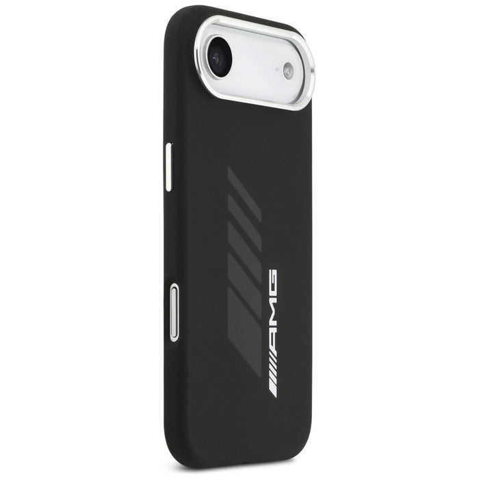 Силиконов калъф AMG Oversize Rhombs MagSafe за iPhone Air - черен