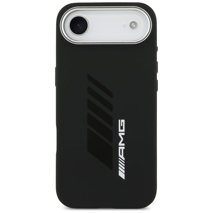 Силиконов калъф AMG Oversize Rhombs MagSafe за iPhone Air - черен