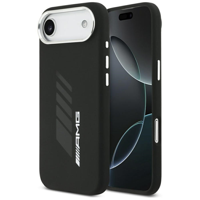 Силиконов калъф AMG Oversize Rhombs MagSafe за iPhone Air - черен