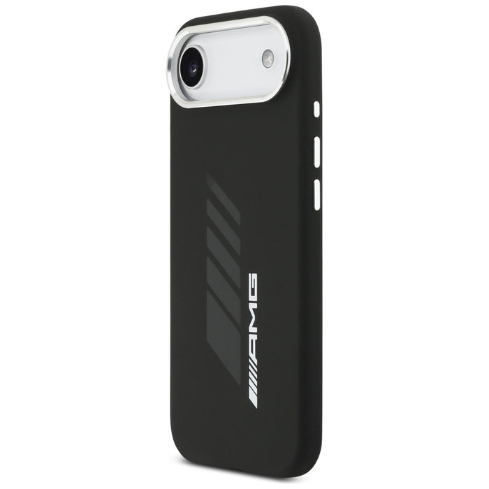 Силиконов калъф AMG Oversize Rhombs MagSafe за iPhone Air - черен