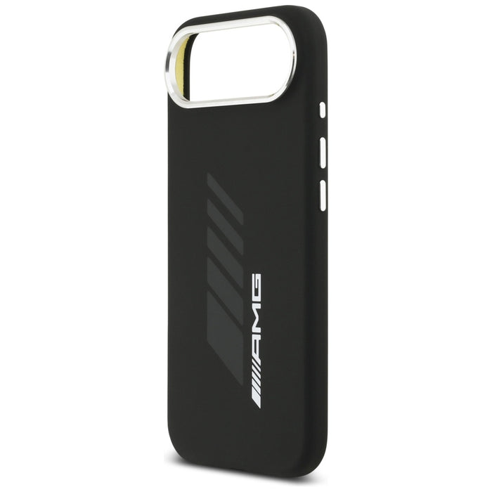 Силиконов калъф AMG Oversize Rhombs MagSafe за iPhone Air - черен