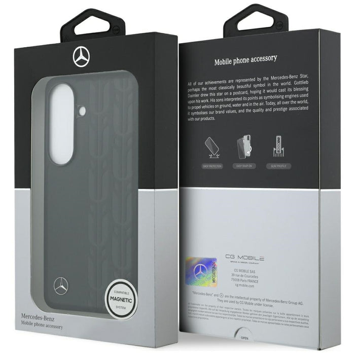 Кейс Mercedes Laurel Leaves MagSafe за Samsung Galaxy S26 - черен