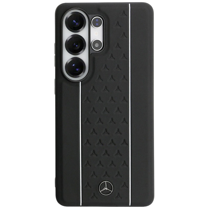 Калъф Mercedes Laurel Leaves Vertical Stripes MagSafe за Samsung Galaxy S26 Ultra - черно-бял