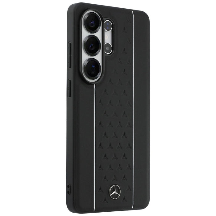 Калъф Mercedes Laurel Leaves Vertical Stripes MagSafe за Samsung Galaxy S26 Ultra - черно-бял