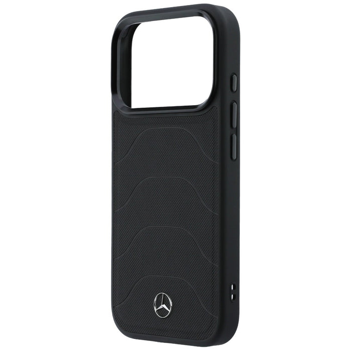 Кожен калъф Mercedes Mesh с панделка MagSafe за iPhone 17 Pro Max - черен