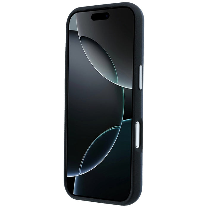 Кожен калъф Mercedes Semi Wrap Iconic Line MagSafe за iPhone 17 Pro - тъмносин