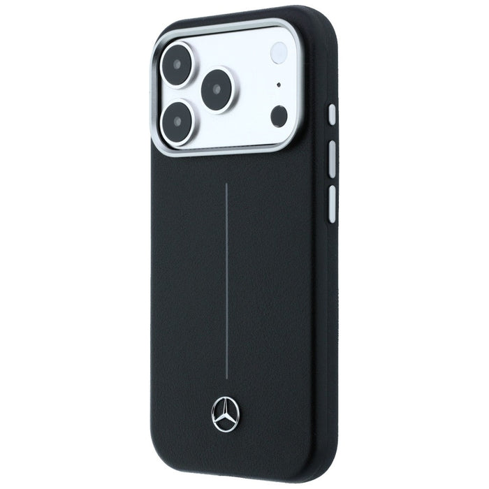 Кожен калъф Mercedes Iconic Line MagSafe за iPhone 17 Pro Max - черен