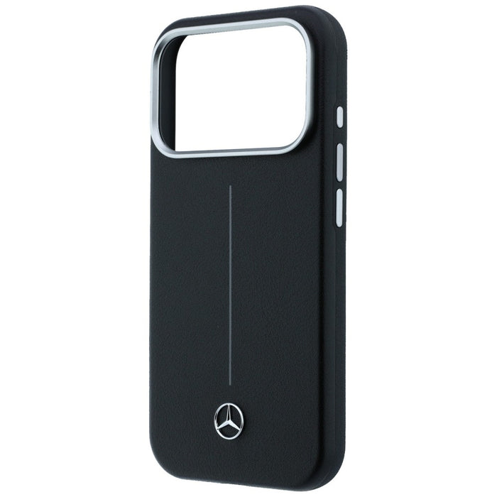 Кожен калъф Mercedes Iconic Line MagSafe за iPhone 17 Pro Max - черен