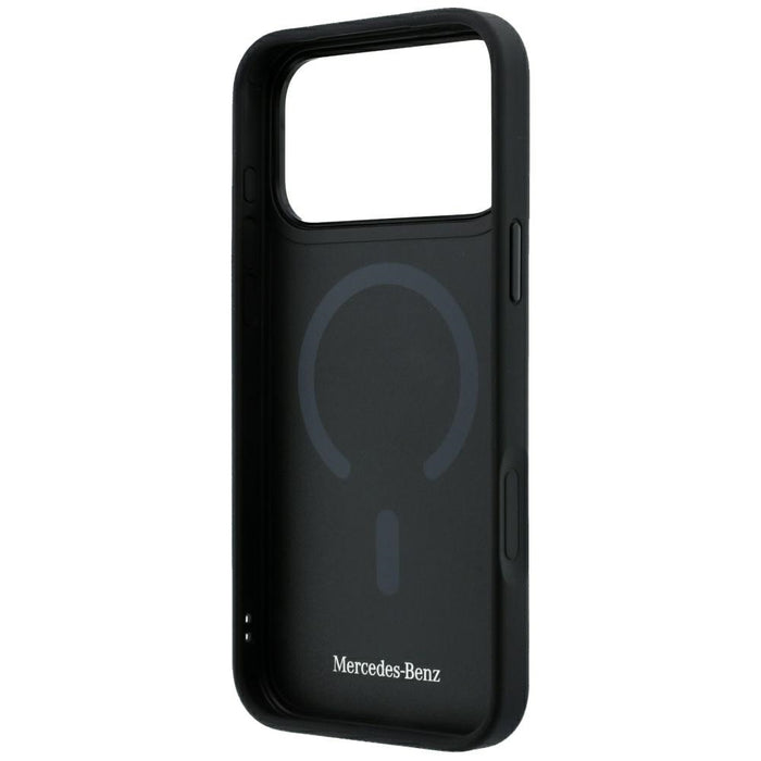 Кожен калъф Mercedes Crossed Lines MagSafe за iPhone 17 Pro Max / 18 Pro Max - черен