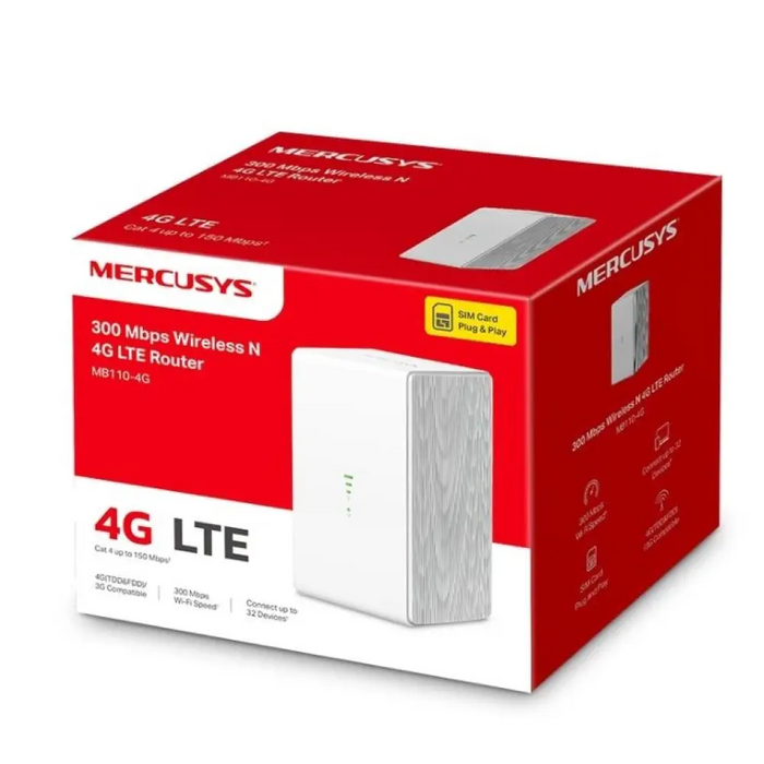 Mercusys MB110-4G безжичен рутер Ethernet Single-band (2.4