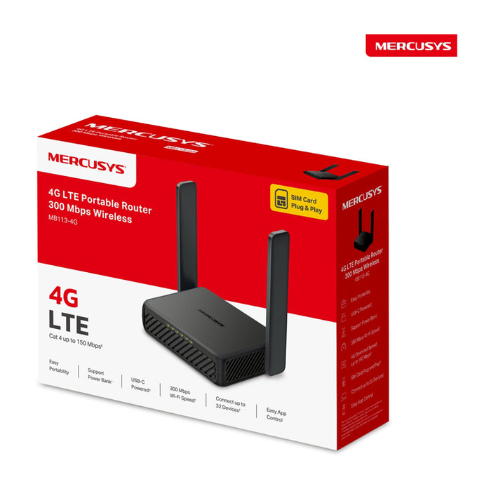 РУТЕР MERCUSYS MB113-4G 4G Single-band, WI-FI 4
