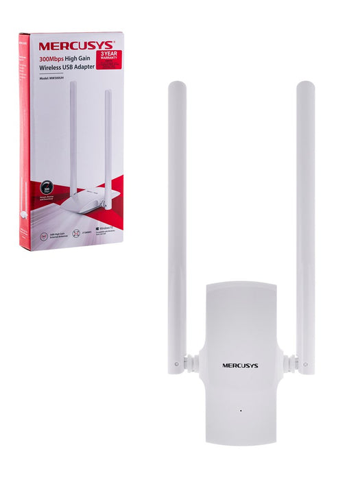 Mercusys 300Mbps безжичен USB адаптер с високо усилване