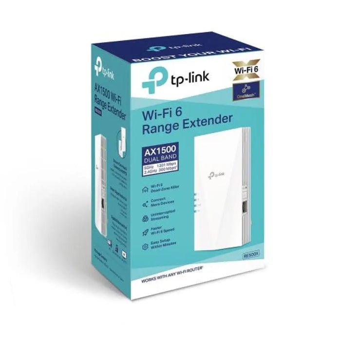 Мрежов усилвател TP LINK RE500X AC1500 бял