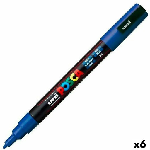 Маркер POSCA PC-3M Син (6 броя)