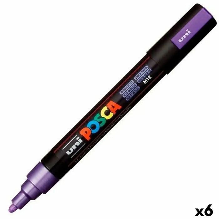 Маркер POSCA PC-5M Виолетов (6 броя)