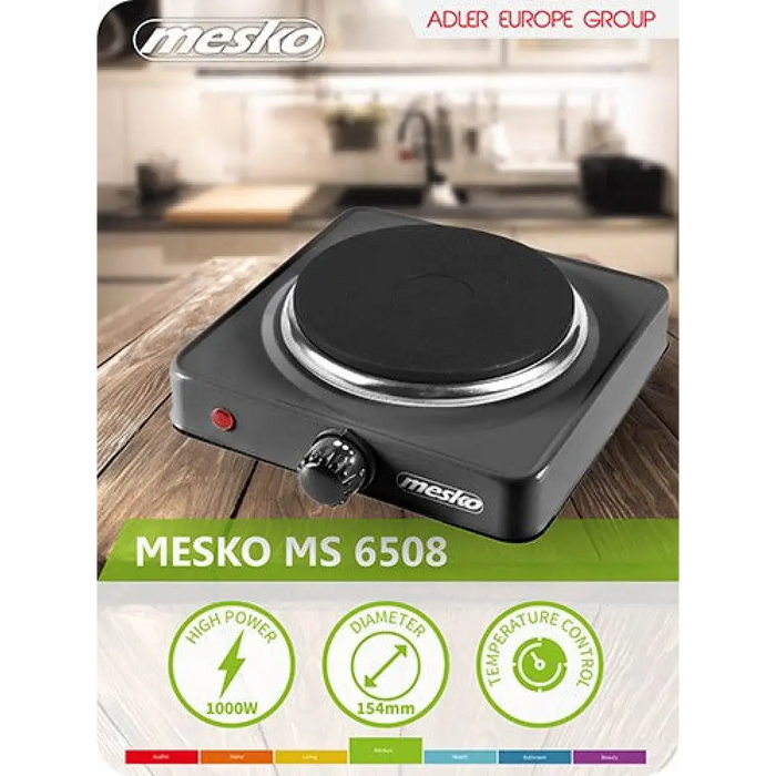 Mesko Home MS 6508 котлон Черен плот Запечатана плоча 1